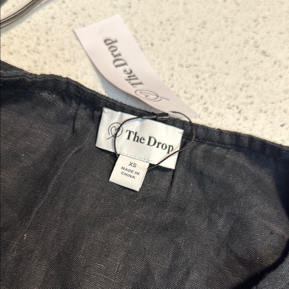 Black linen Sleeveless Dress - Picture 5 of 6